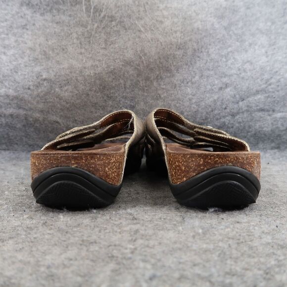 Dansko Shoes Womens 40 Sandals Janie Slip On Metallic Leather Adjustable Straps - Picture 4 of 16